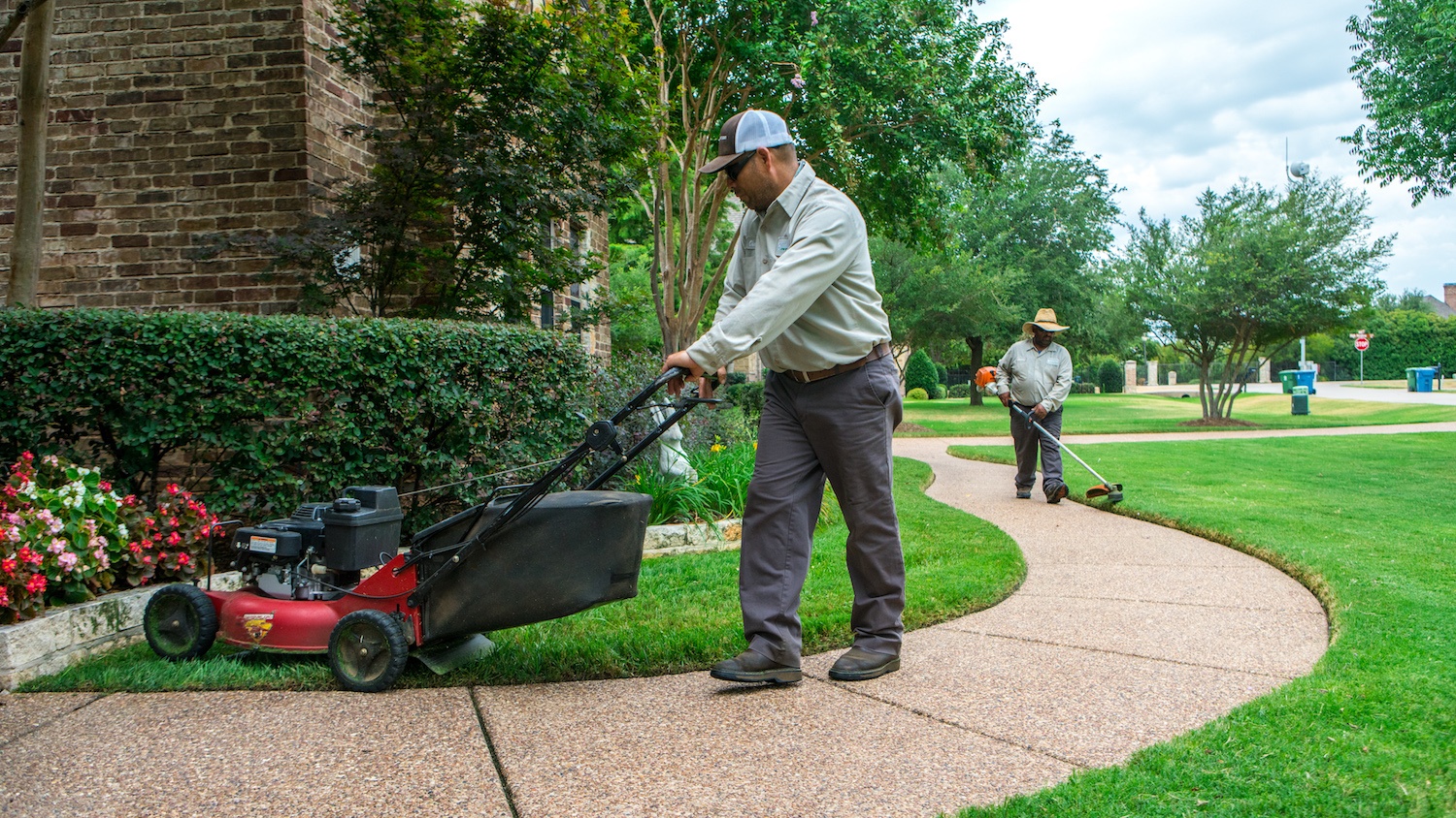 Lawn care clearance person